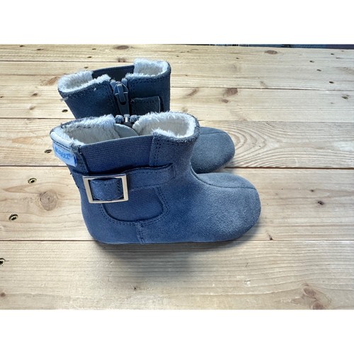 Robeez grey suede faux fur - robeez,