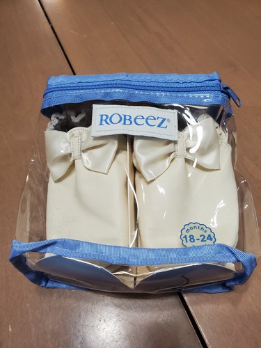 Robeez soft soles cream bow - soft,